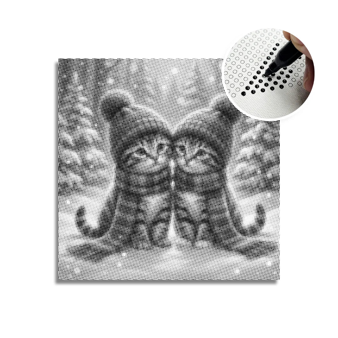 Kittens with Hats Dot Painting