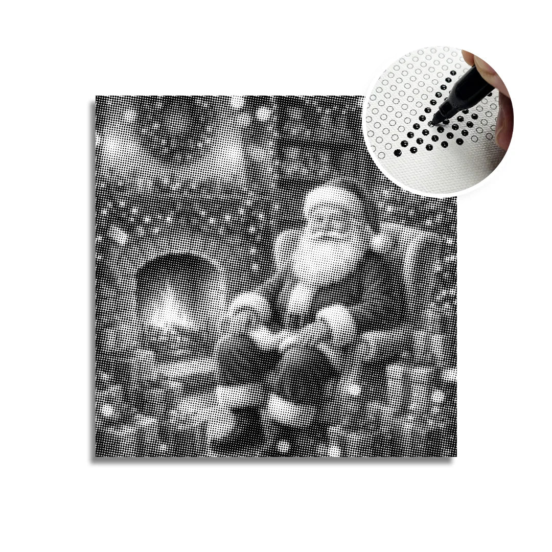 Santa Claus with Gifts Dot Painting