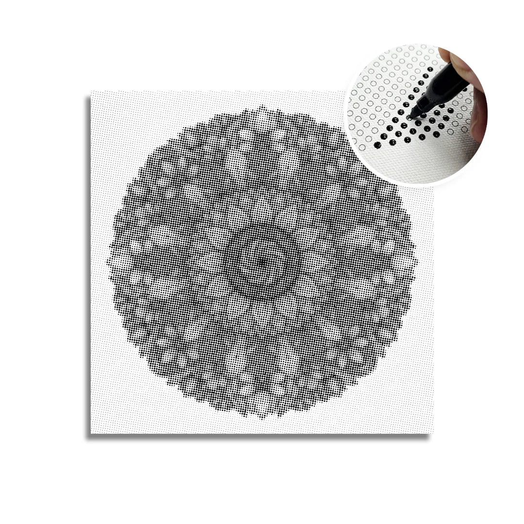 Mandala with Flowers Dot Painting