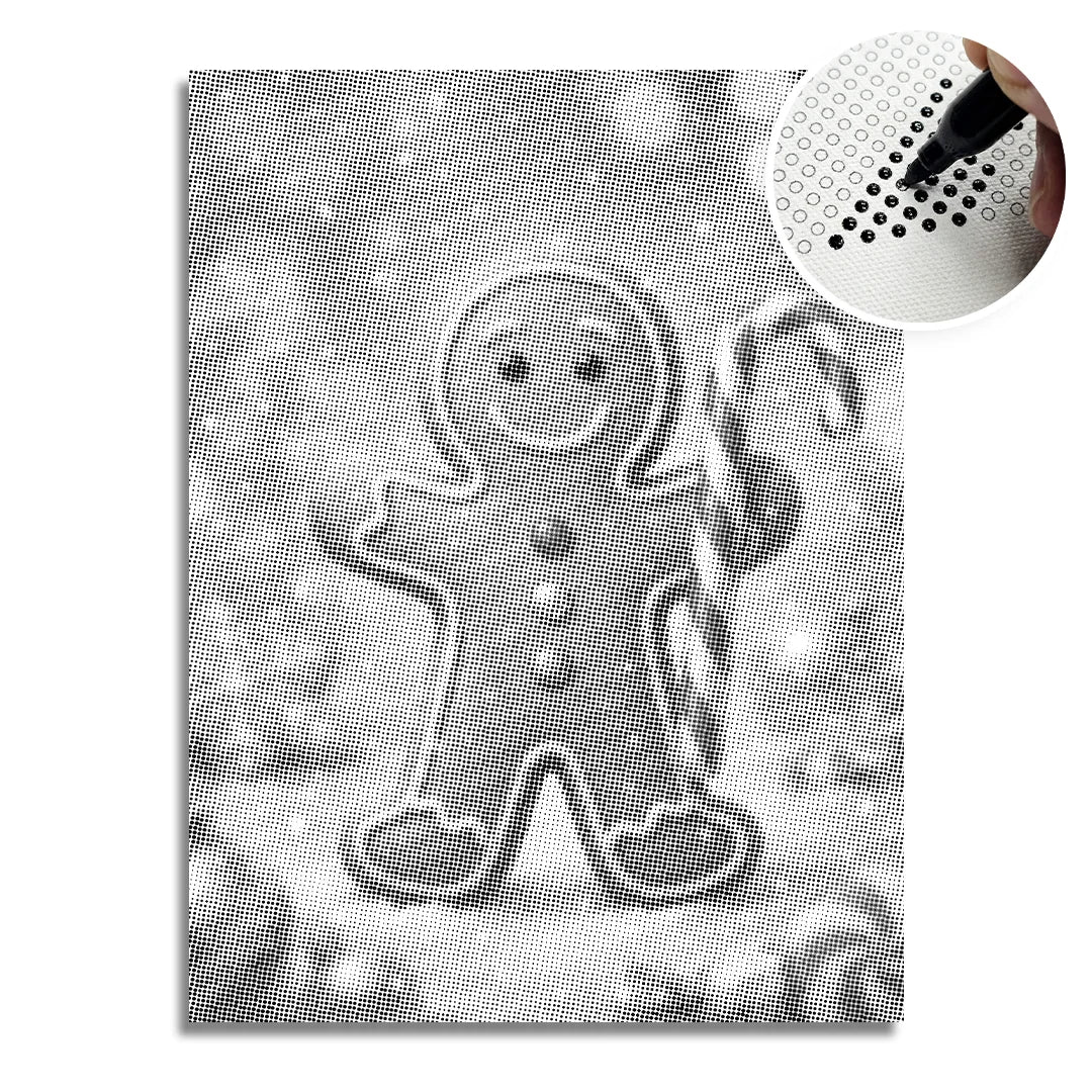 Gingerbread Dot Painting