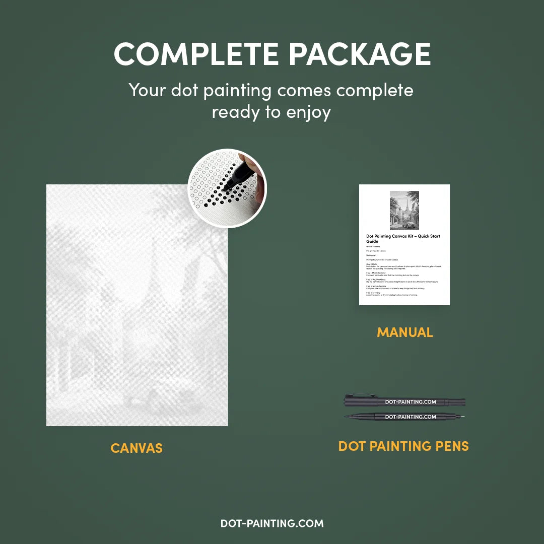 Old Beetle in Paris Dot Painting