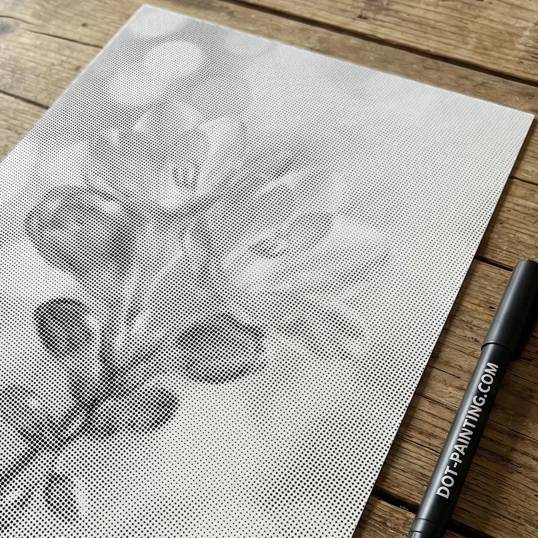 Flower on the Rise Dot Painting