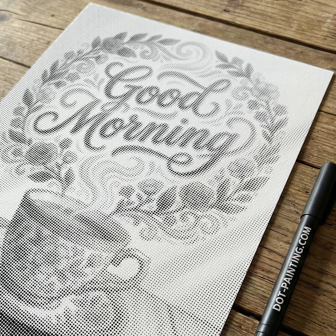 Goodmorning Coffee Dot Painting