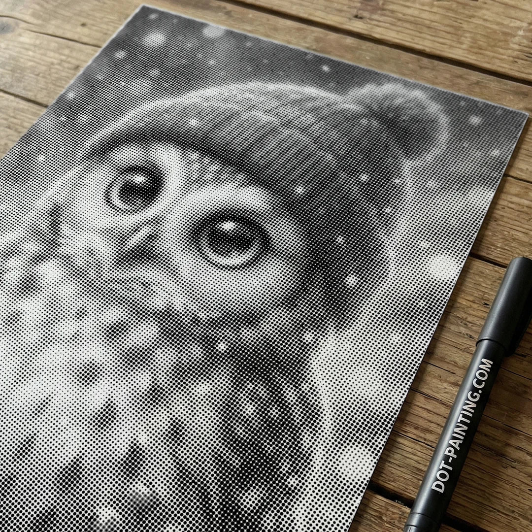 Little Christmas Owl Dot Painting
