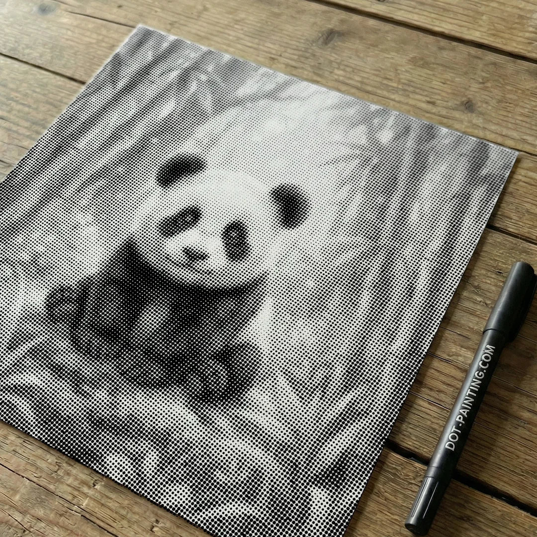Panda Dot Painting