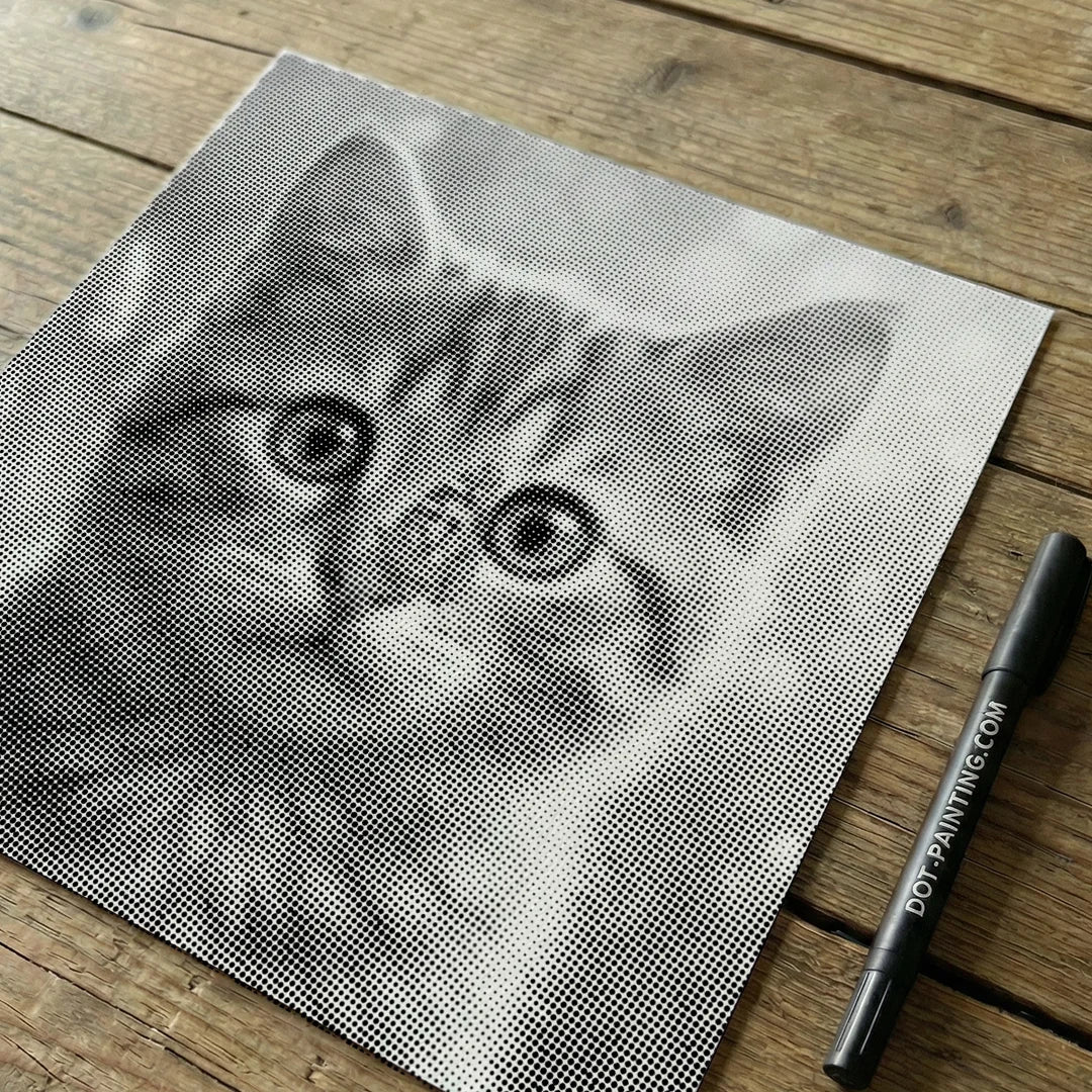 Cat with Butterfly Dot Painting