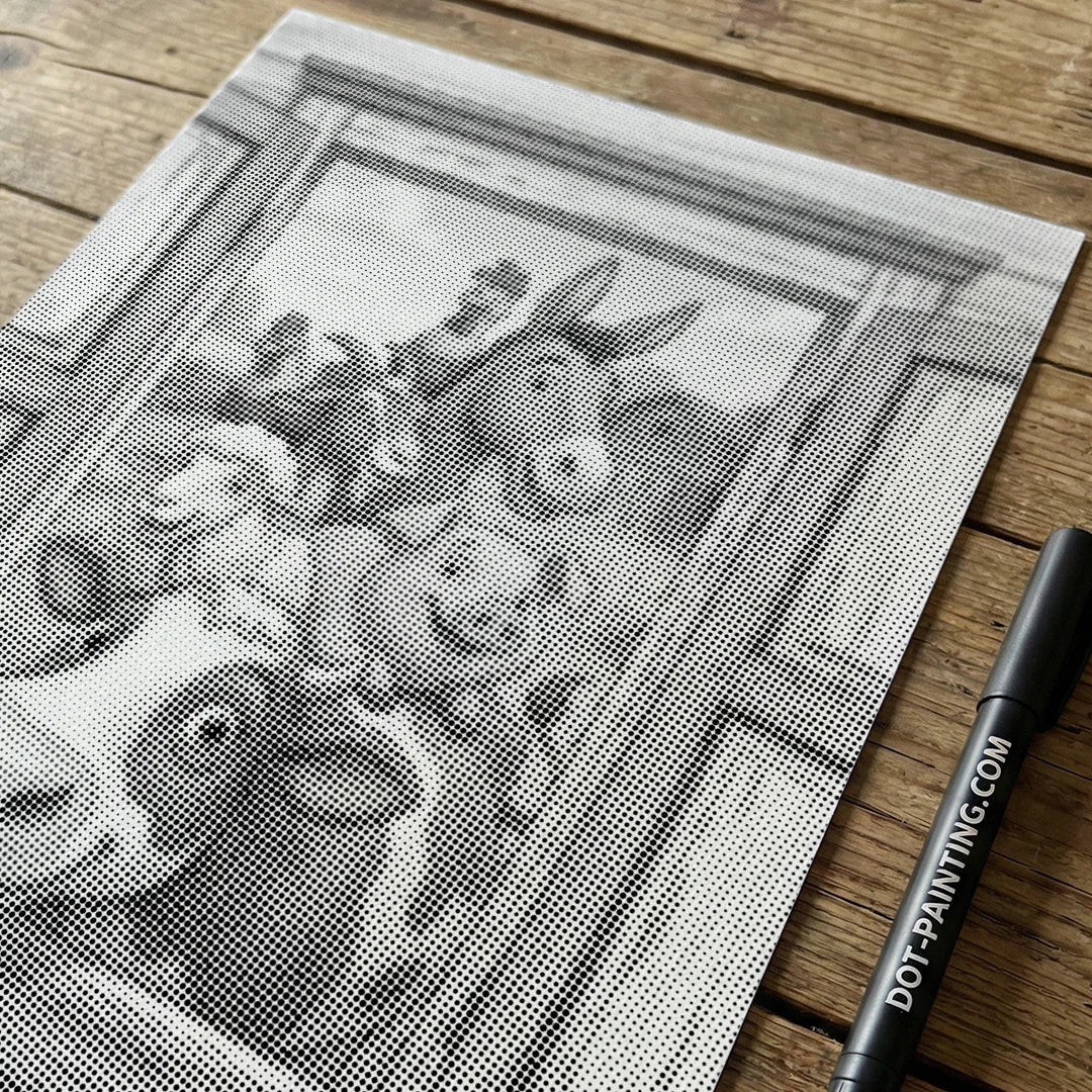 Curious Farm Animals Dot Painting