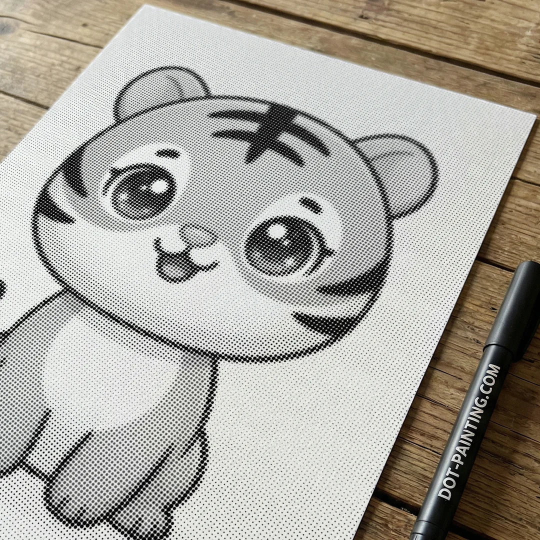 Little Tiger Dot Painting