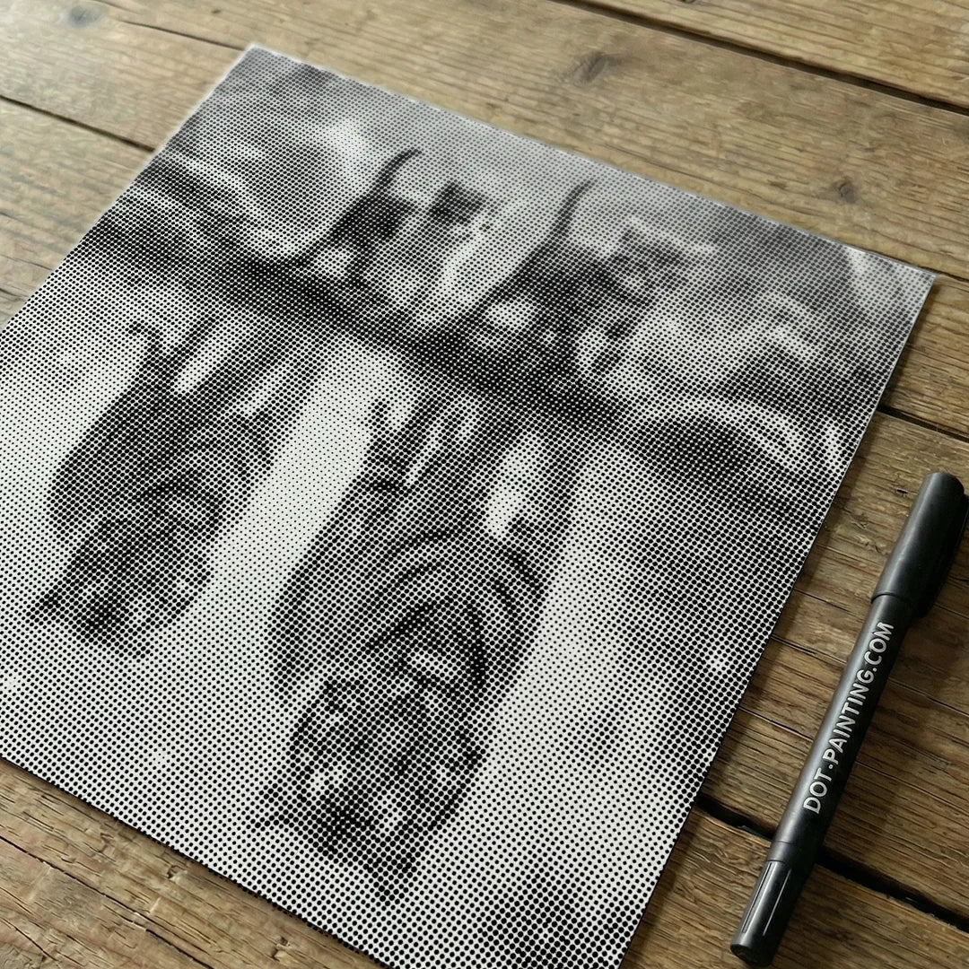 2 Kittens Reflection Dot Painting