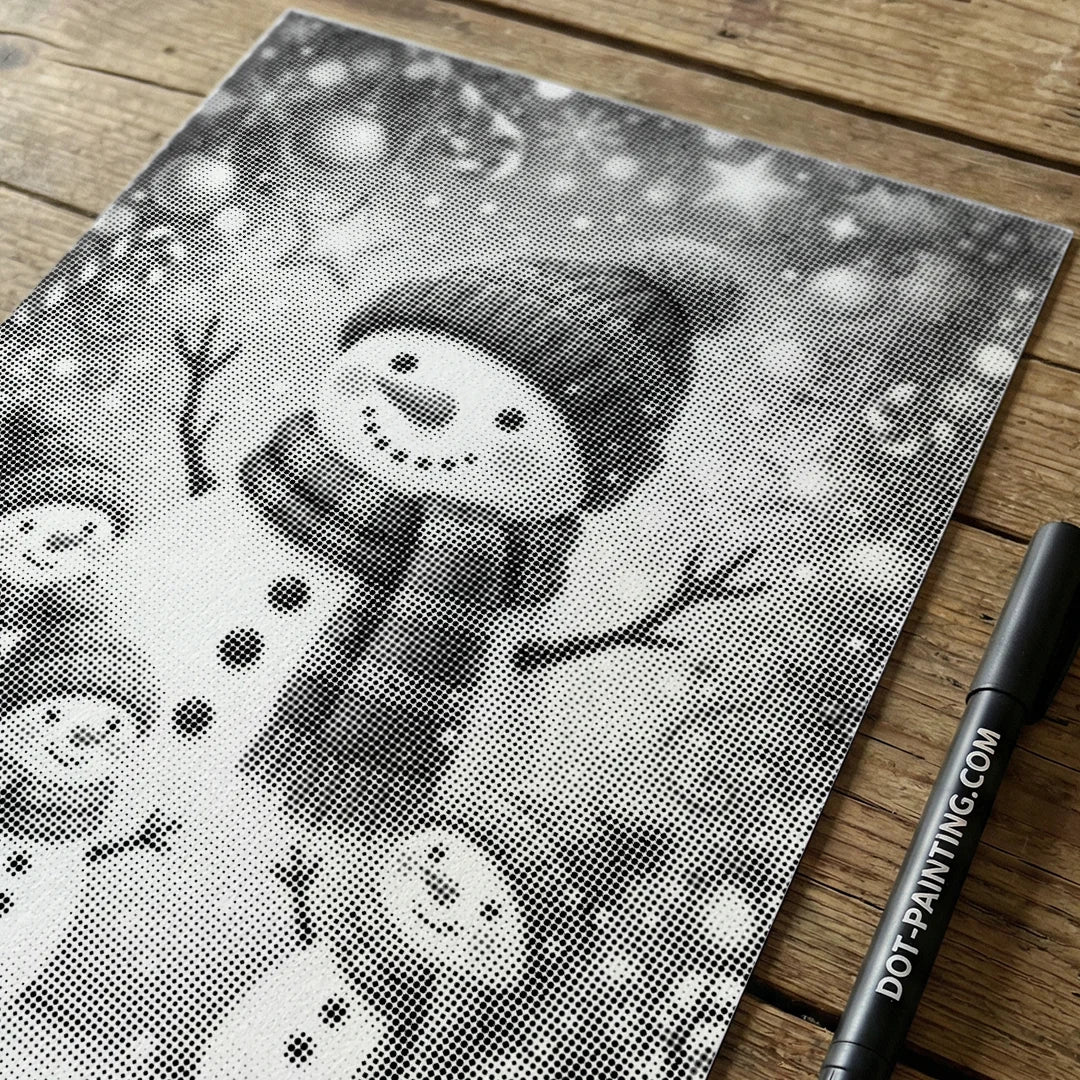 Snow Friends Dot Painting
