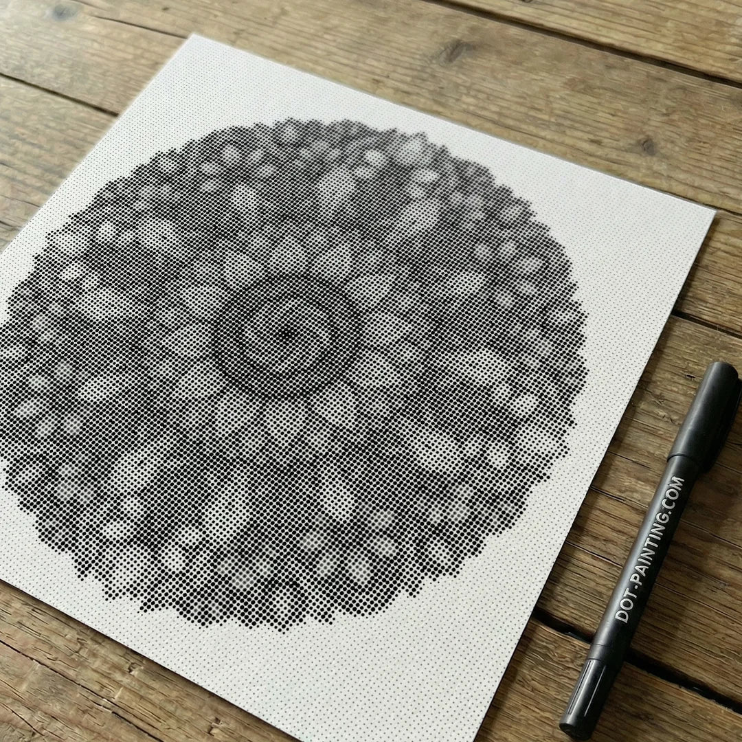 Mandala with Flowers Dot Painting