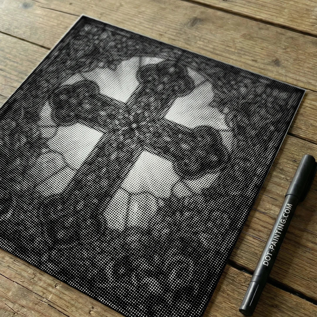 Stained Glass Cross Dot Painting