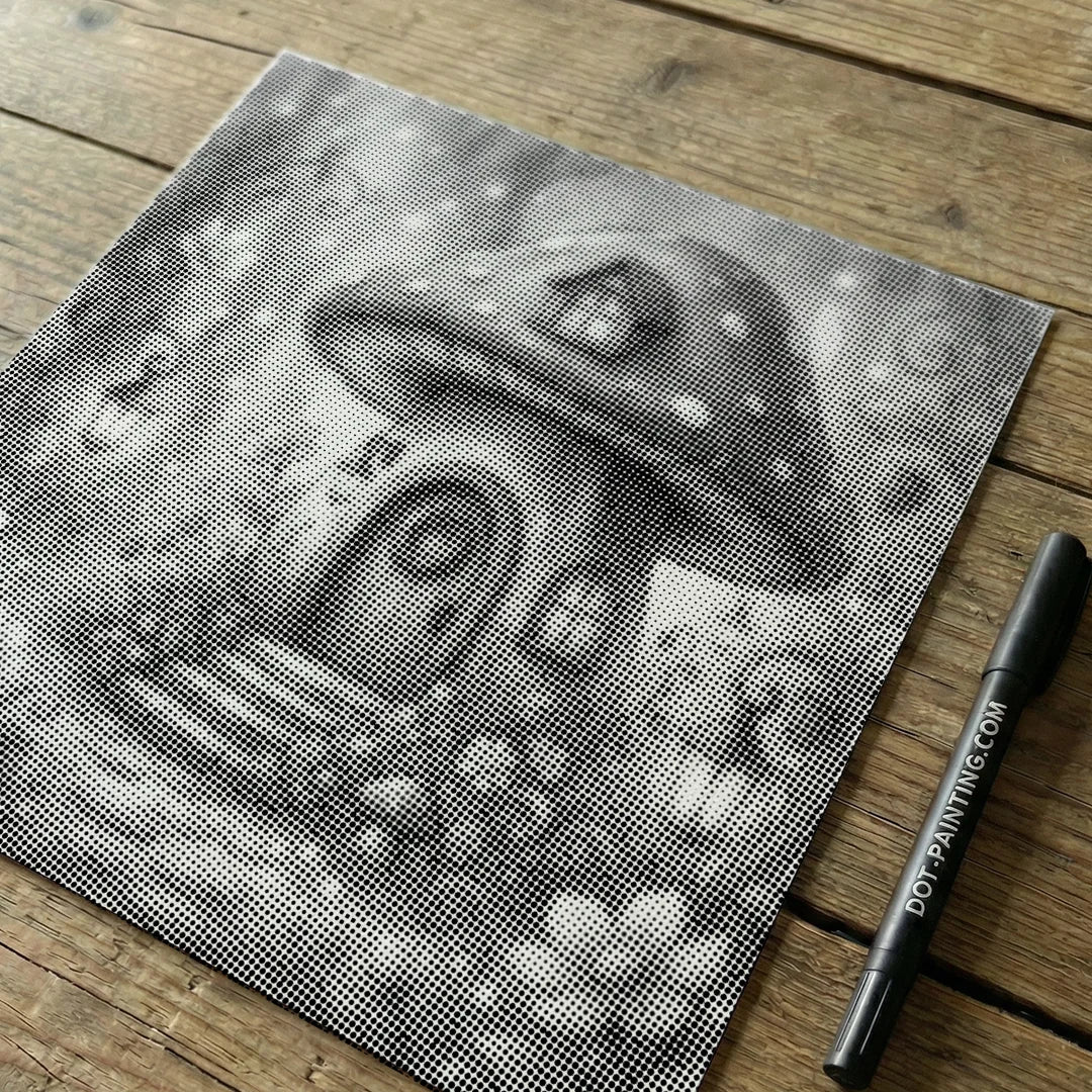 Mushroom House Dot Painting