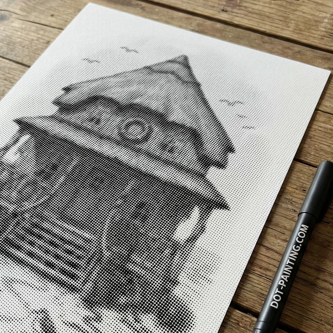 Beach Cottage Dot Painting