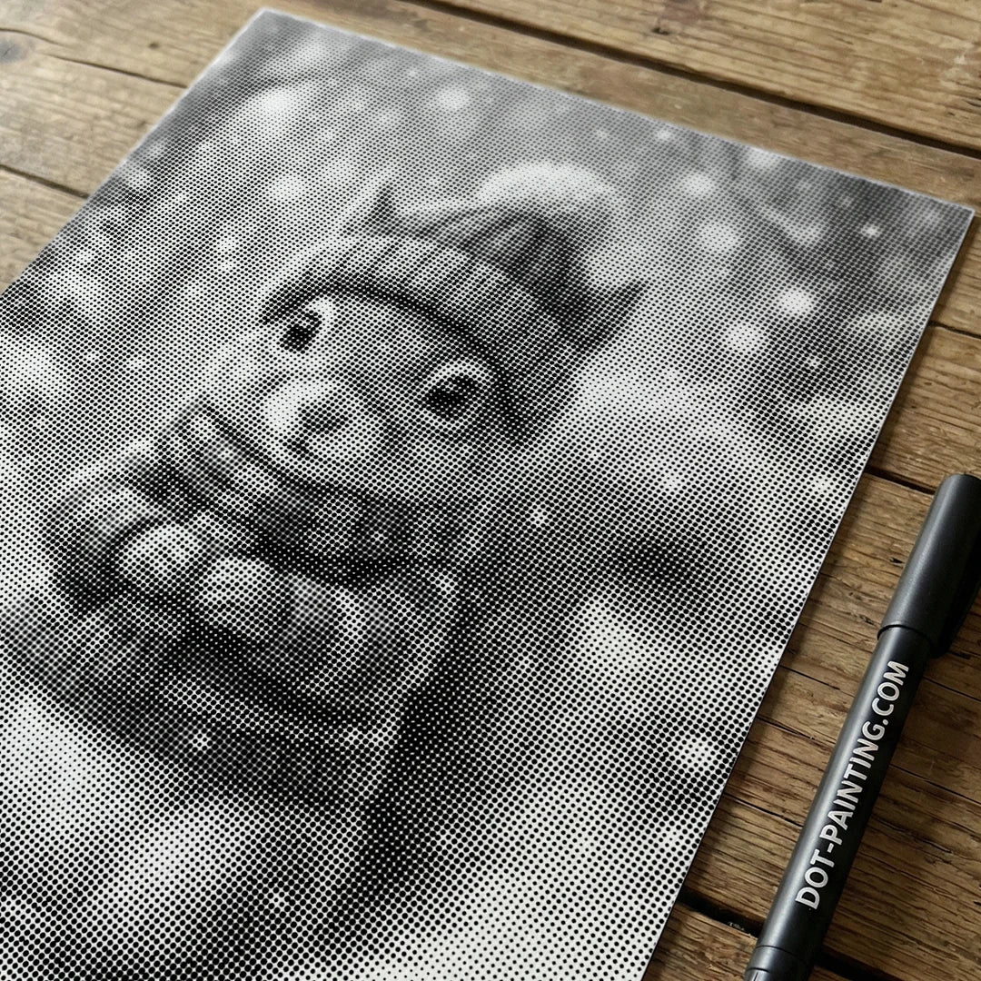 Winter Squirrel Dot Painting
