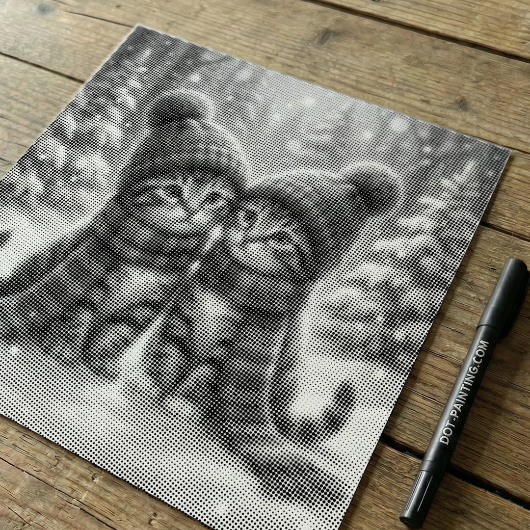 Kittens with Hats Dot Painting