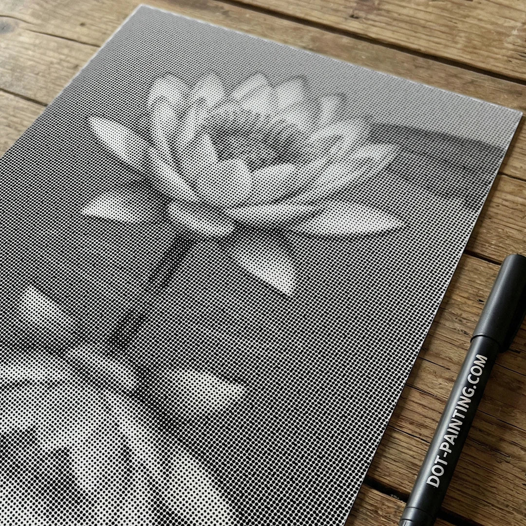 Water Lily on the Water Dot Painting