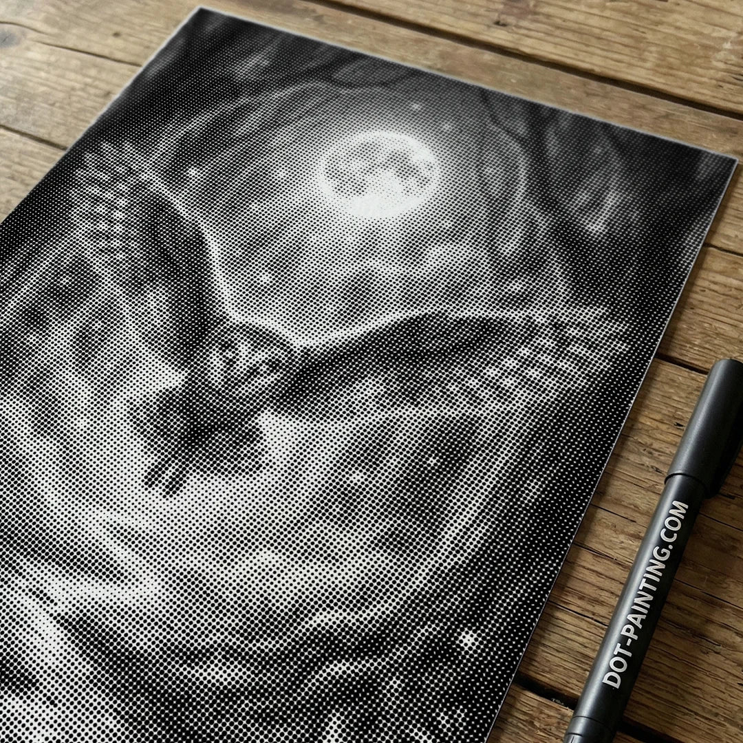 Owl in the Forest Dot Painting