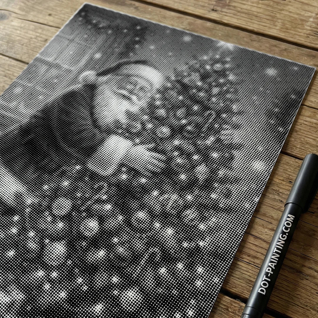 Santa Claus Decorates the Christmas Tree Dot Painting