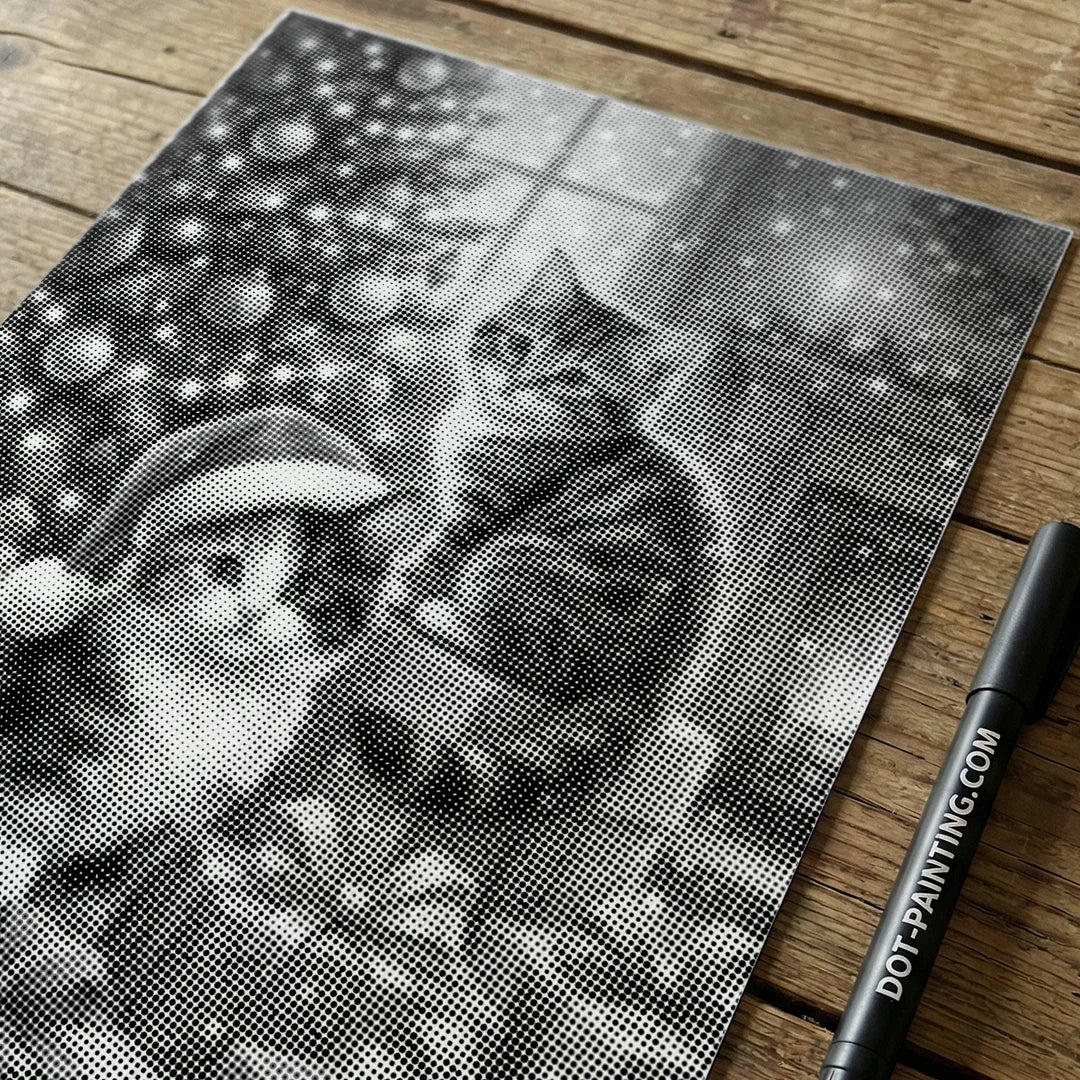 2 Christmascats Dot Painting