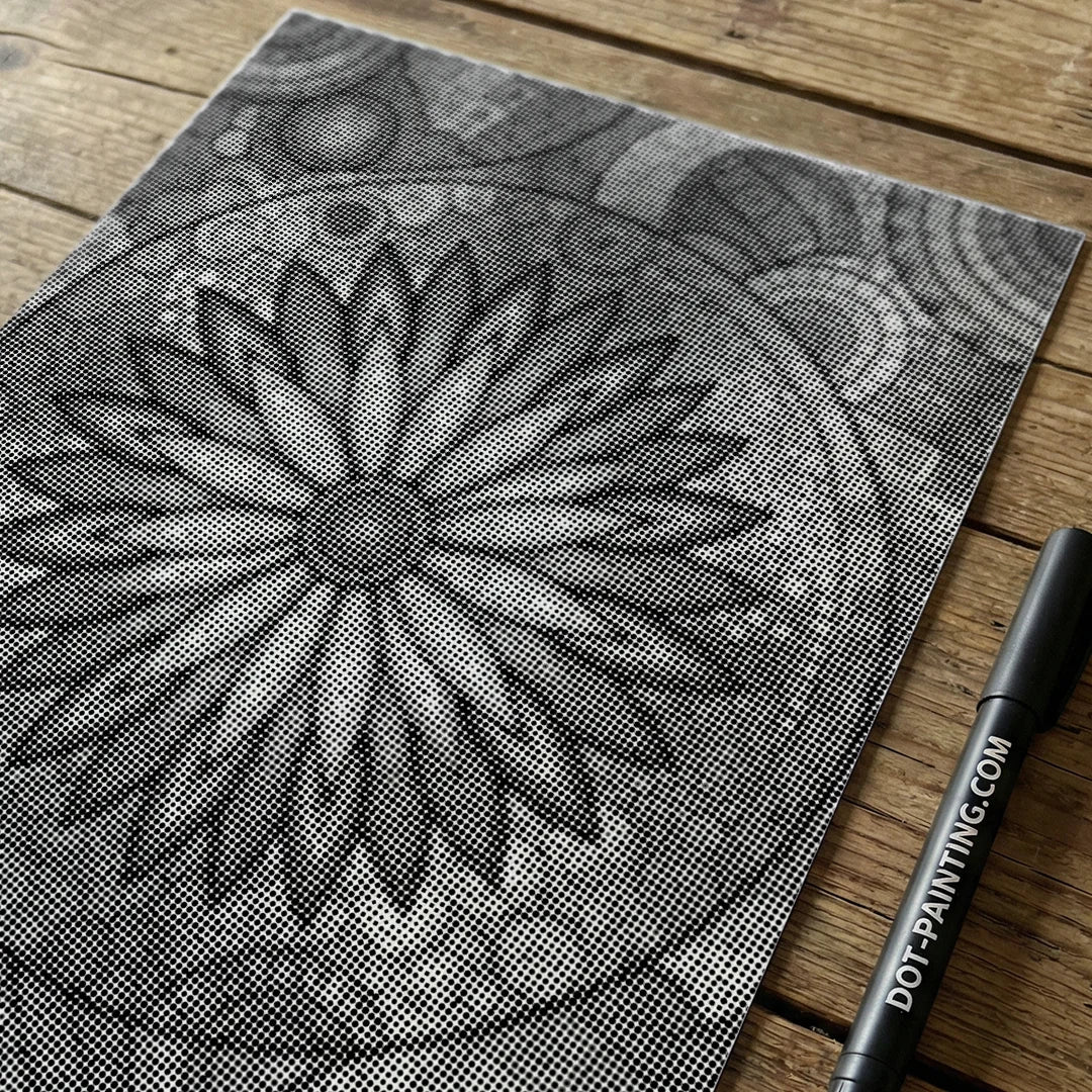 Flower with Dots Dot Painting