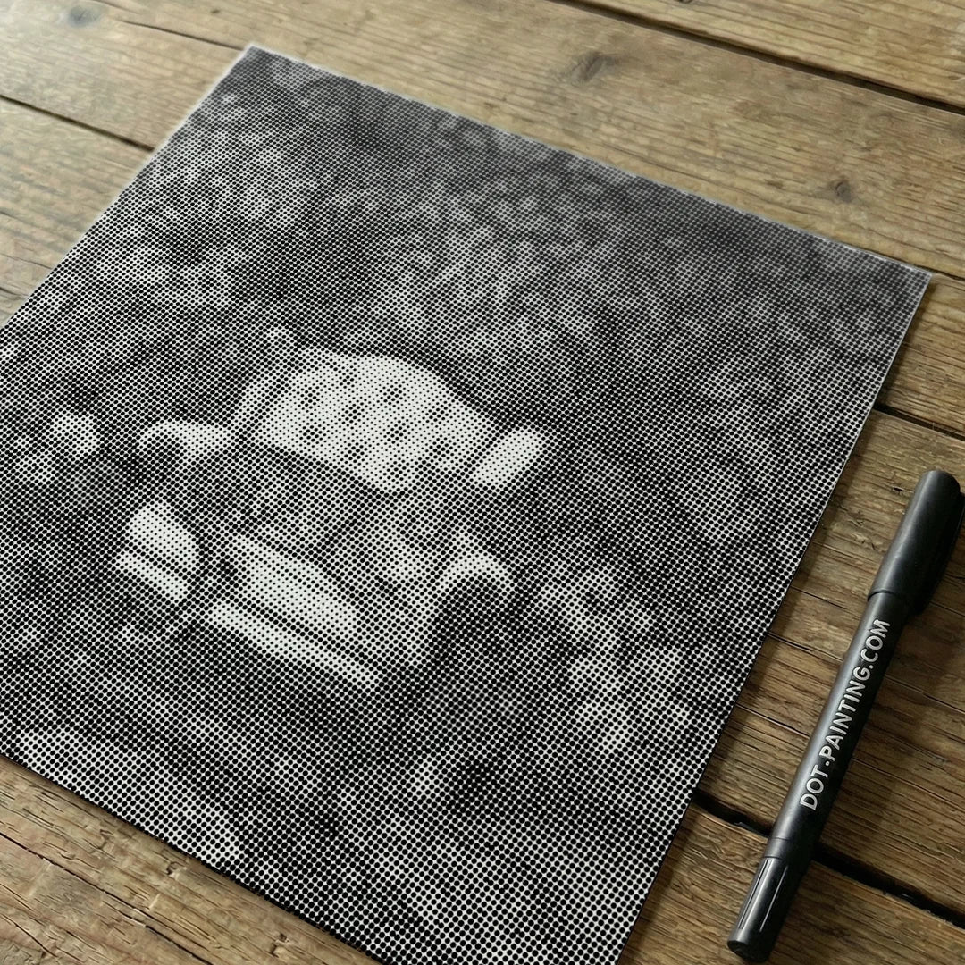 King Leopard Dot Painting