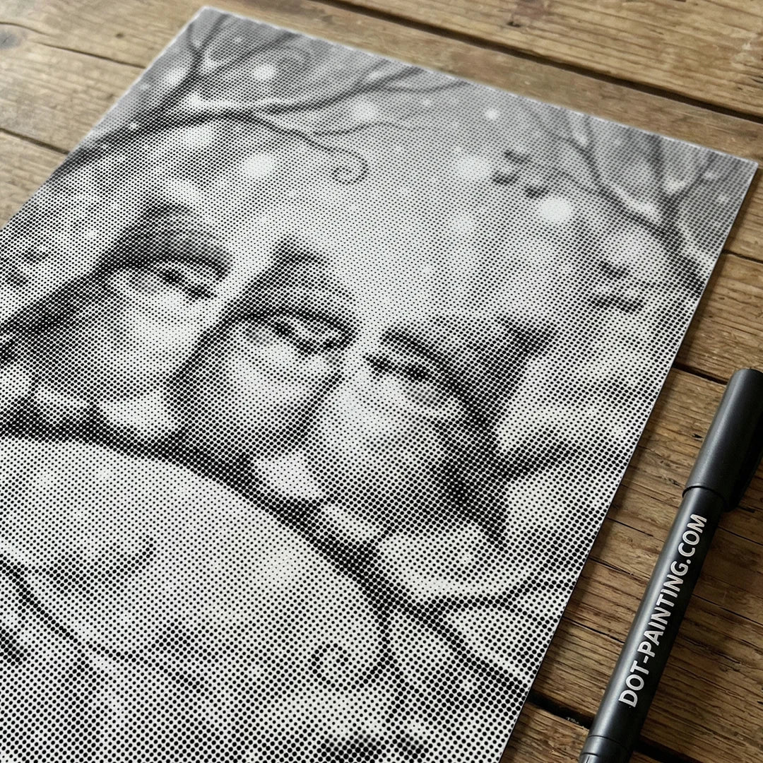 Birds with Hats Dot Painting