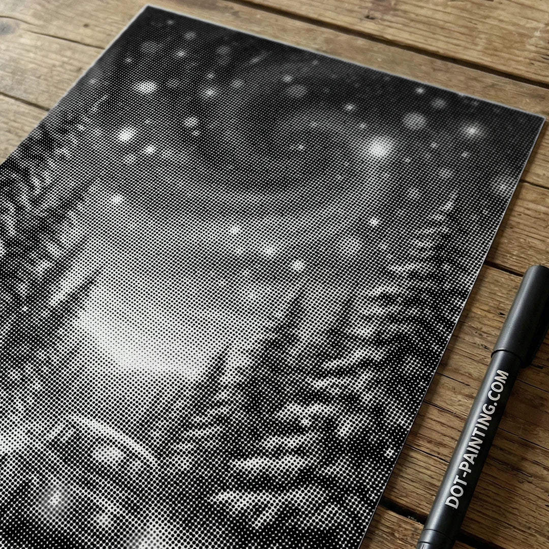 Magical Winter Night Dot Painting
