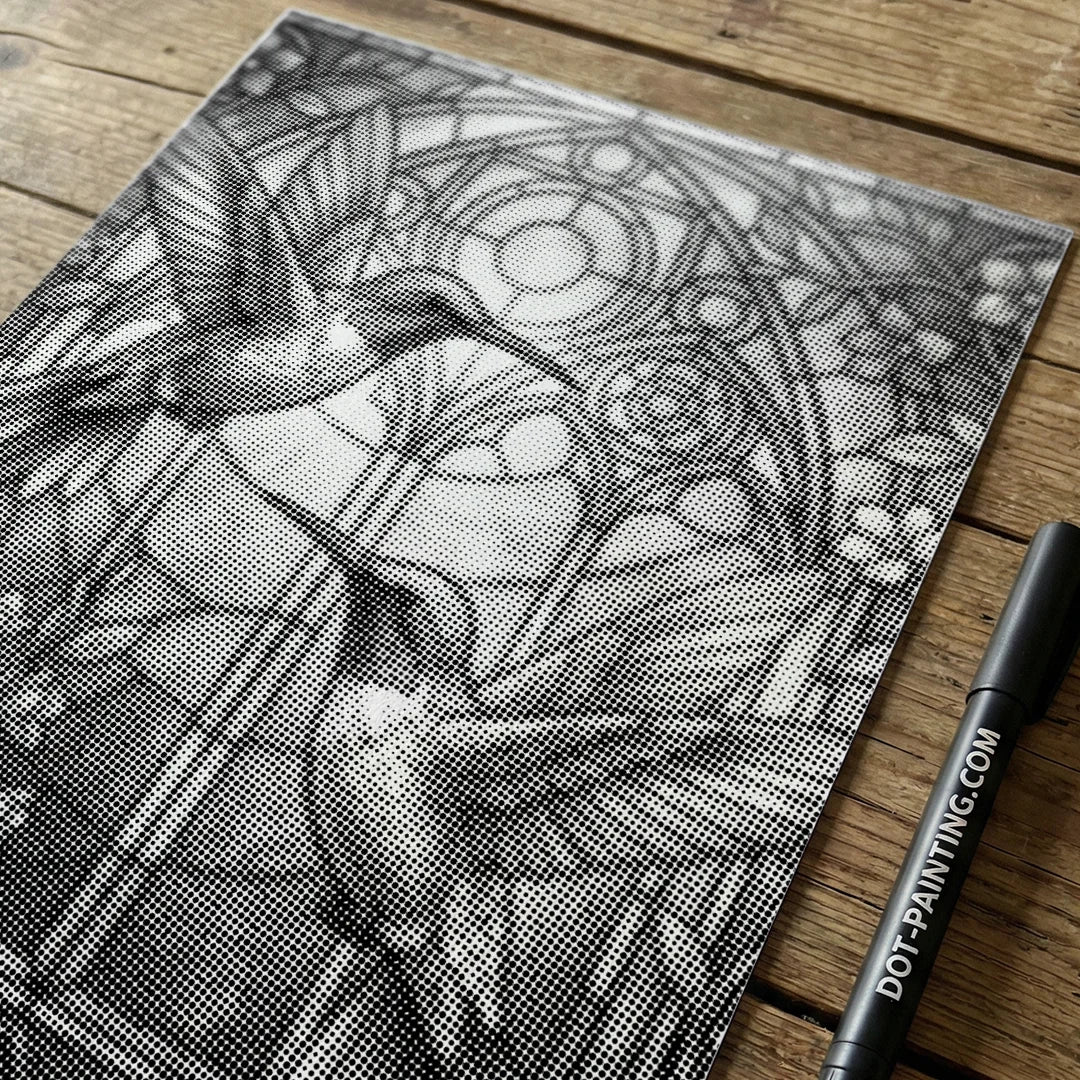 Hummingbird Stained Glass Dot Painting