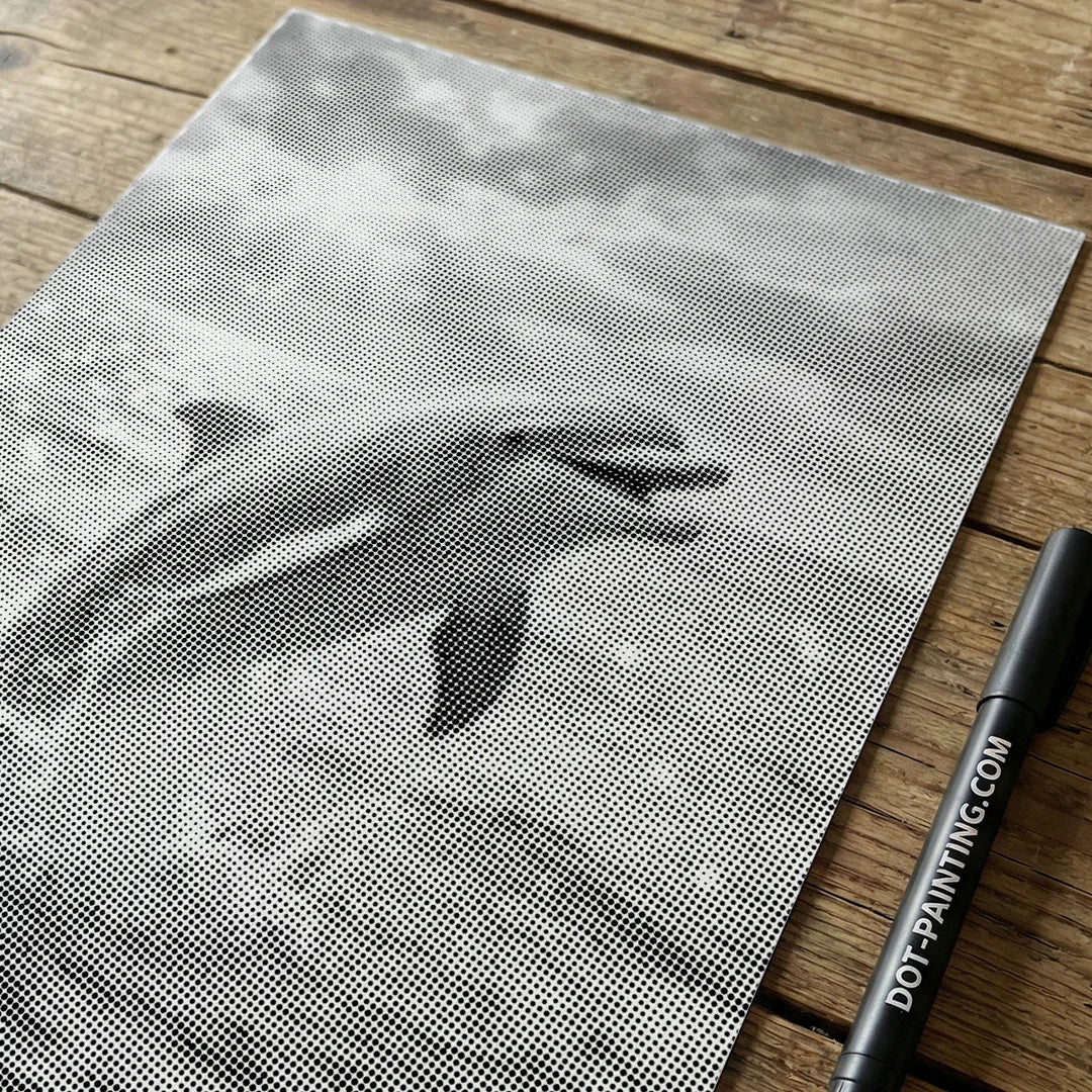 Jumping Dolphin Dot Painting