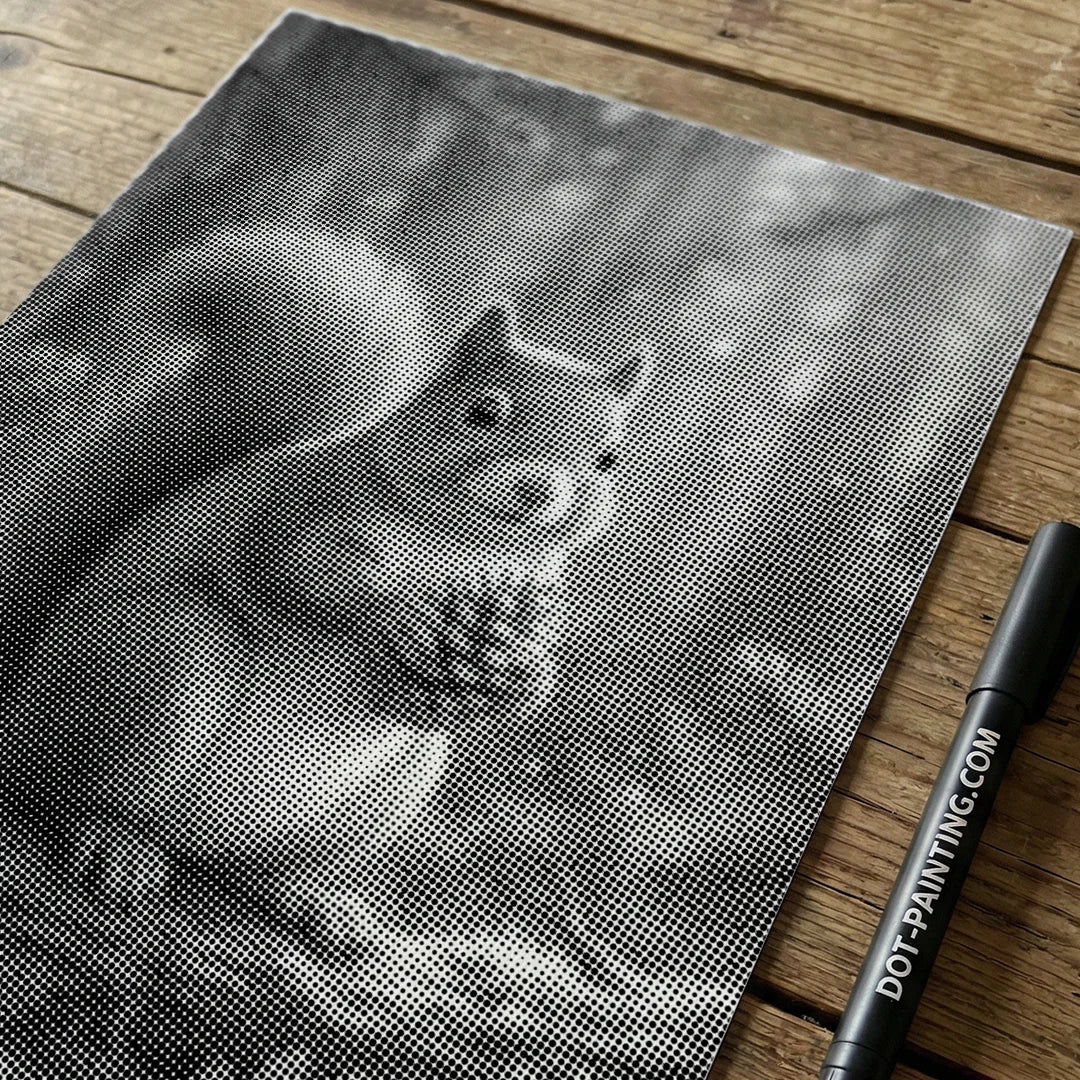 Squirrel with Pine Cones Dot Painting