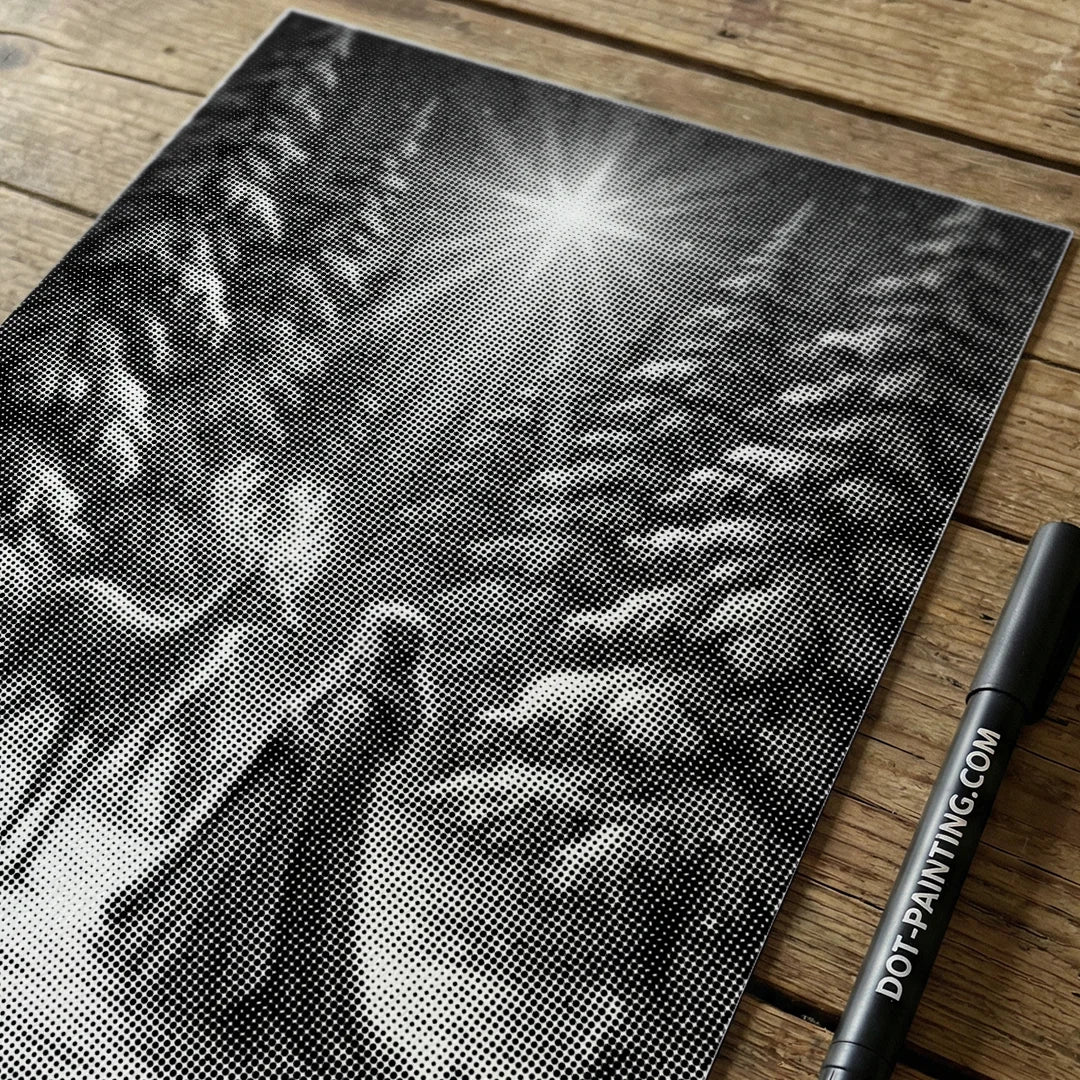 Girl with Reindeer Dot Painting