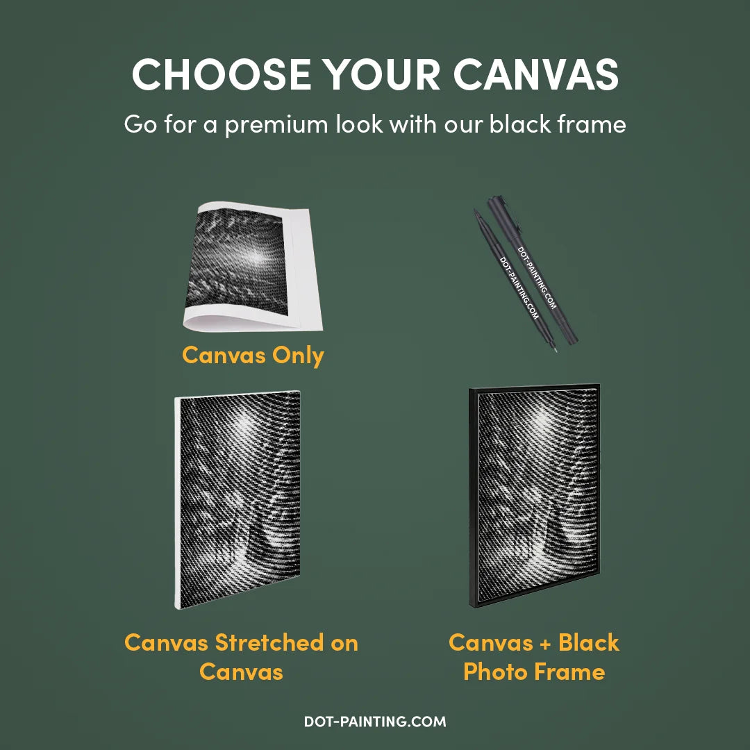 Girl with Reindeer Dot Painting