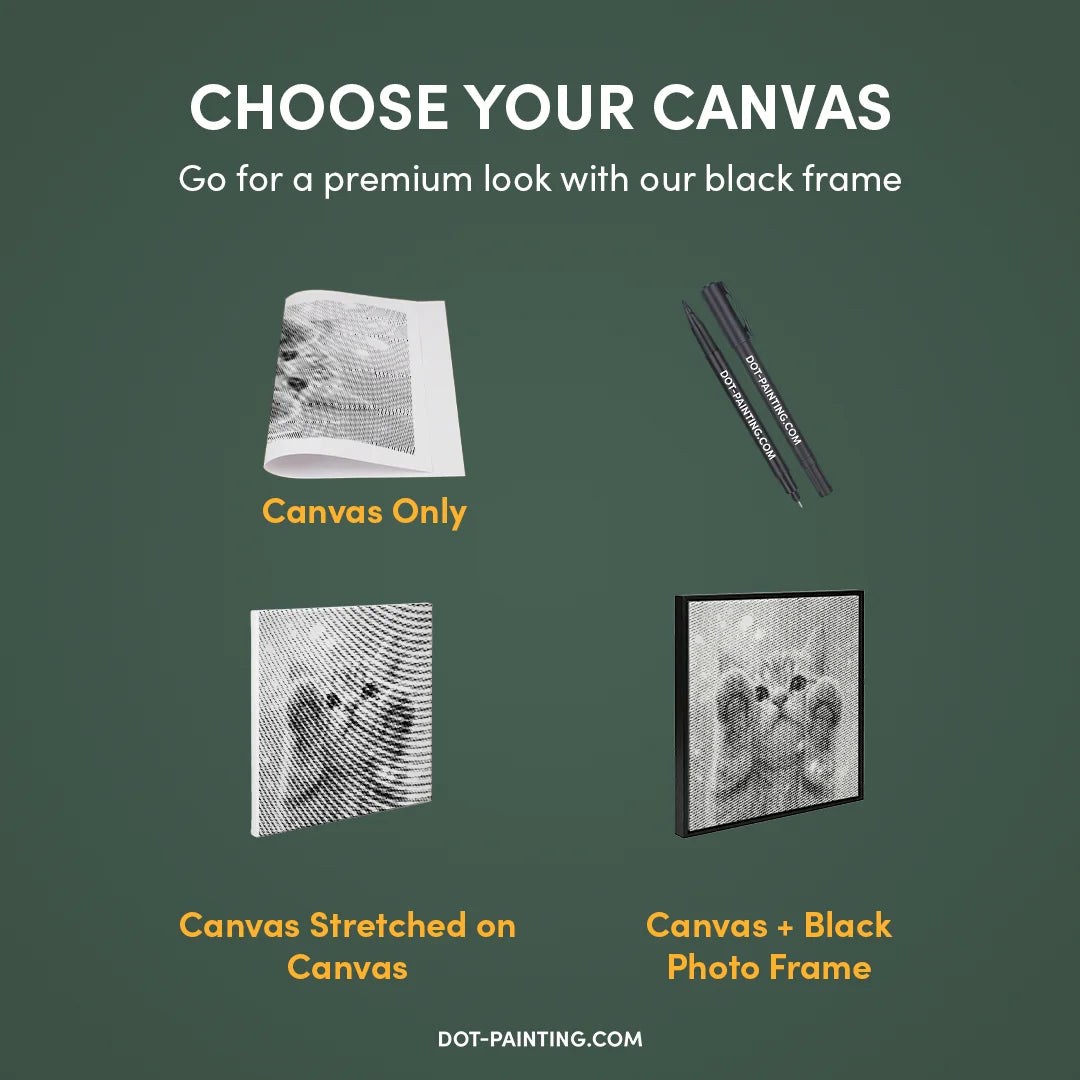 Cute Cat Dot Painting