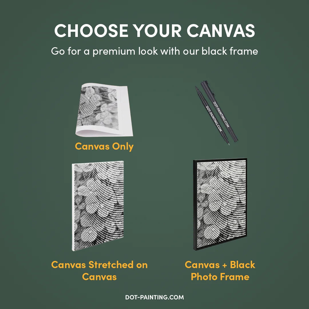 Clover with Water Droplets Dot Painting