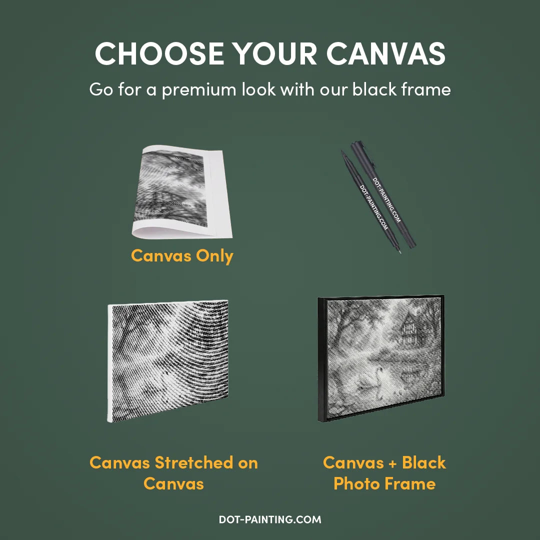 Swan Lake Dot Painting