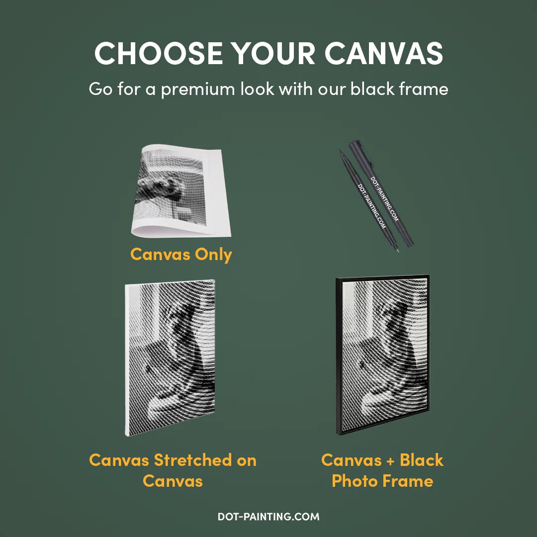 Dog on A Toilet 2 Dot Painting