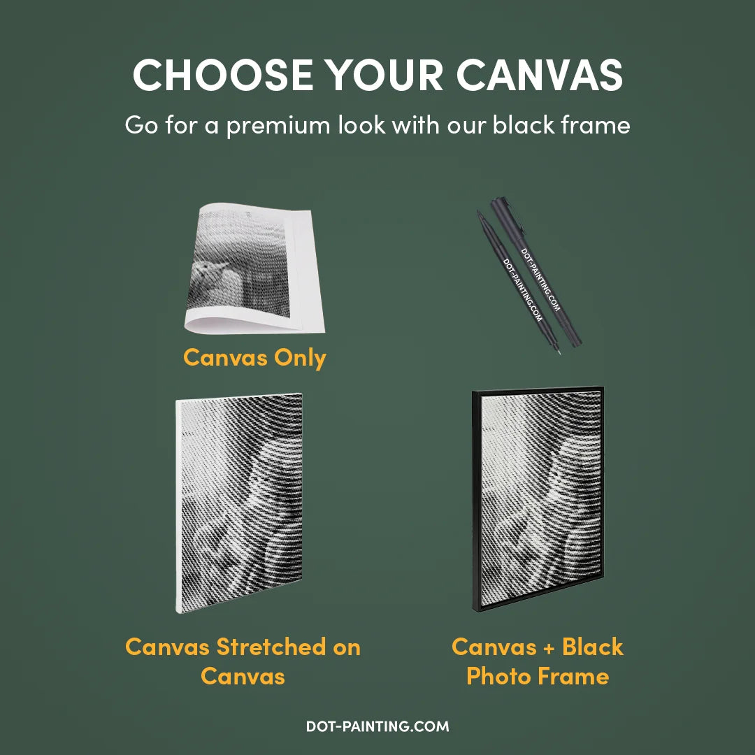 Cat on a Couch Dot Painting