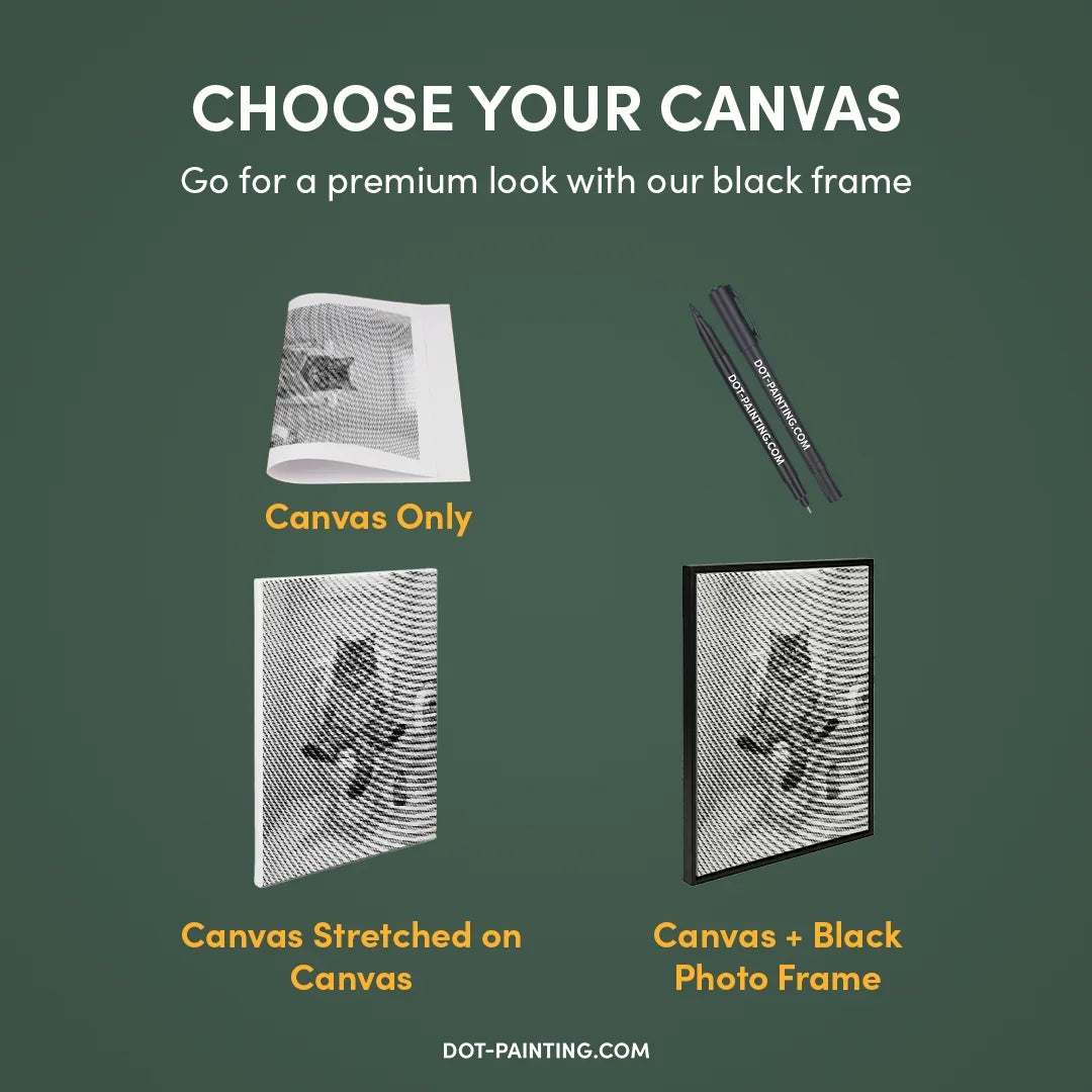 Cat on The Toilet Dot Painting