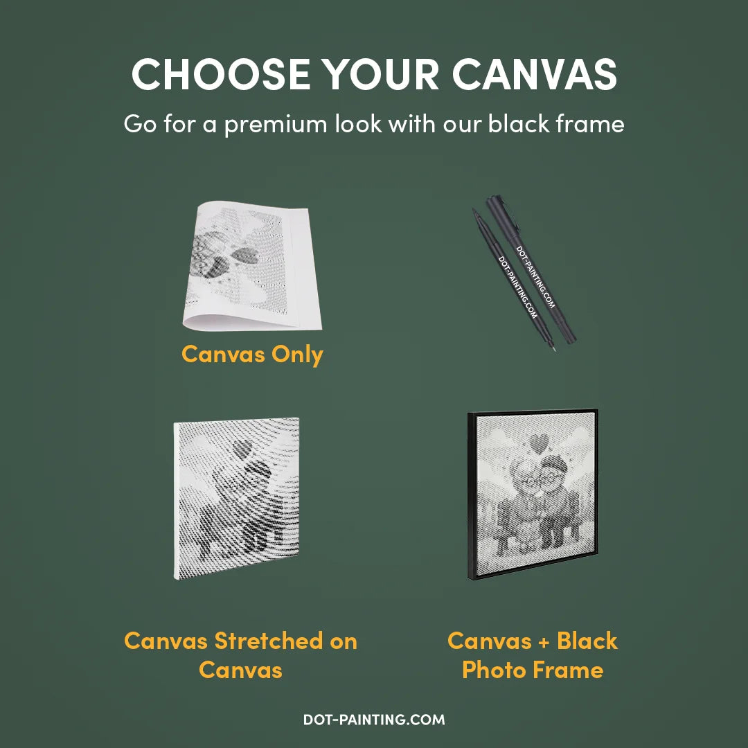 Old Couple Dot Painting