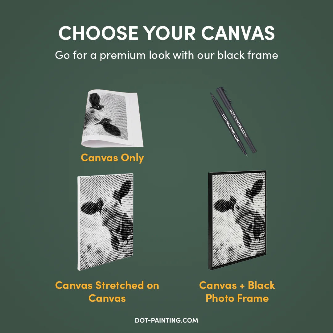 Happy Cow with Flowers Dot Painting