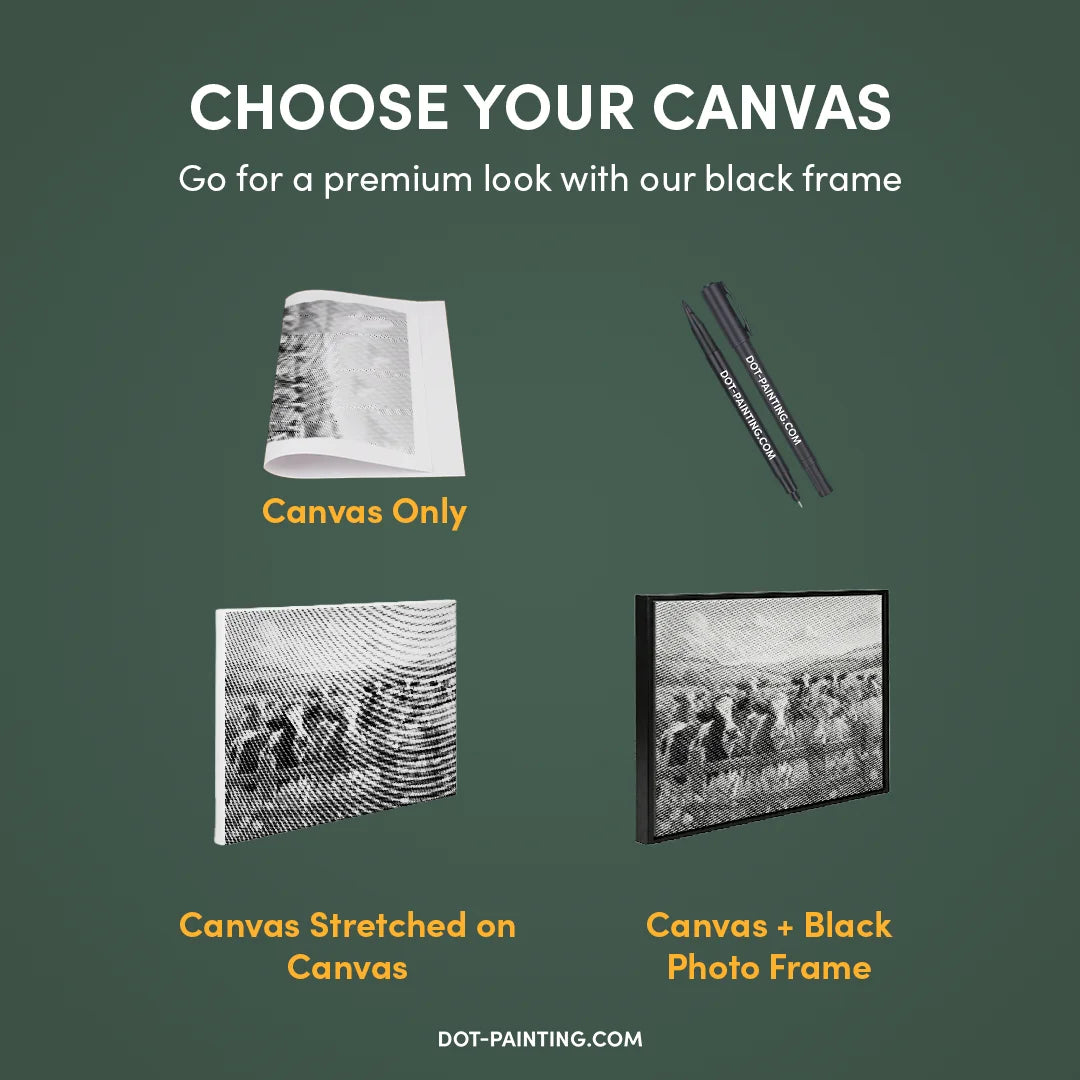 Happy Farm Cows Dot Painting