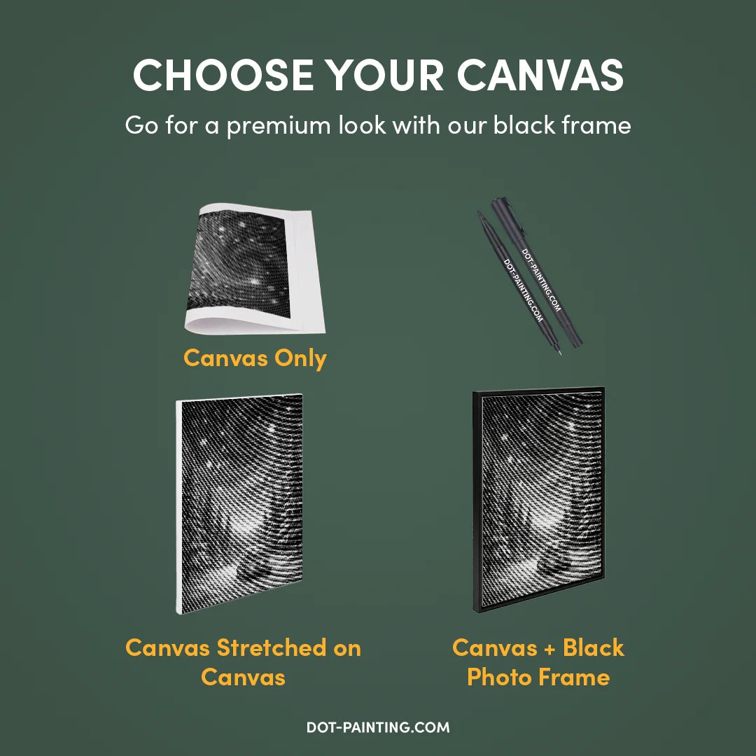 Magical Winter Night Dot Painting