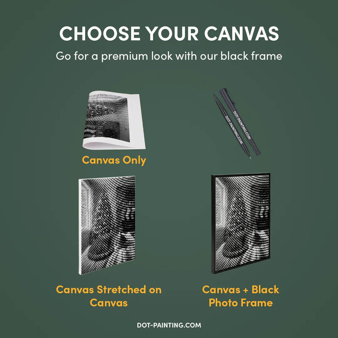 Cat by the Christmas Tree Dot Painting