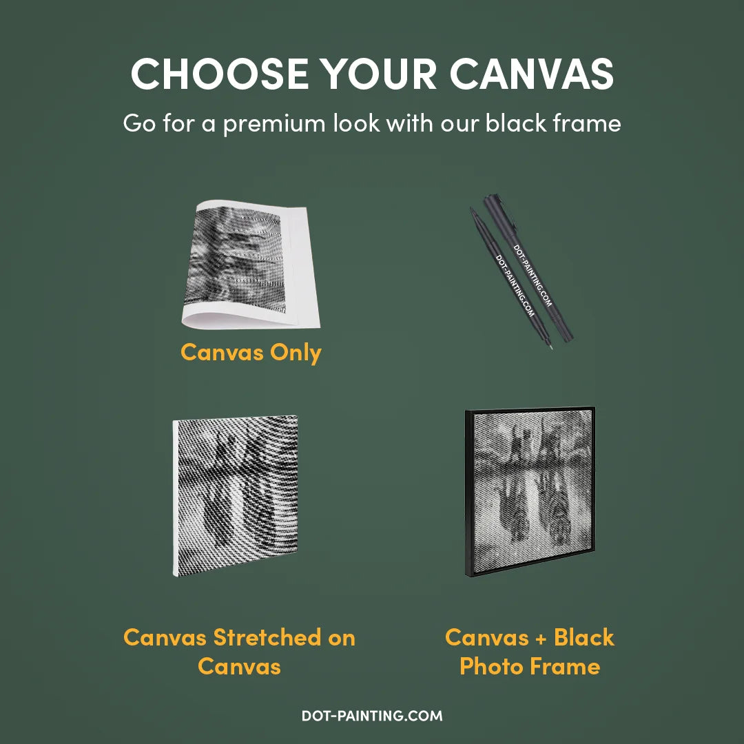 2 Kittens Reflection Dot Painting