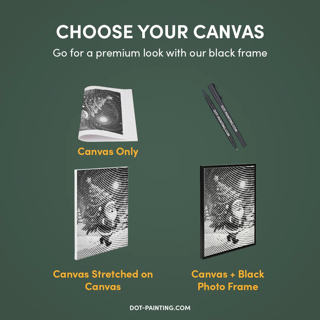 Santa Claus with Christmas Tree Dot Painting