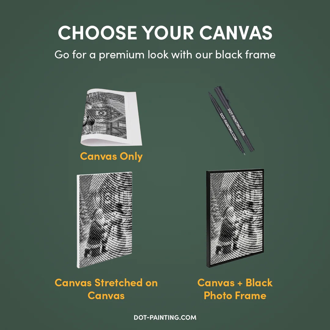 Santa Claus with Snowman Dot Painting