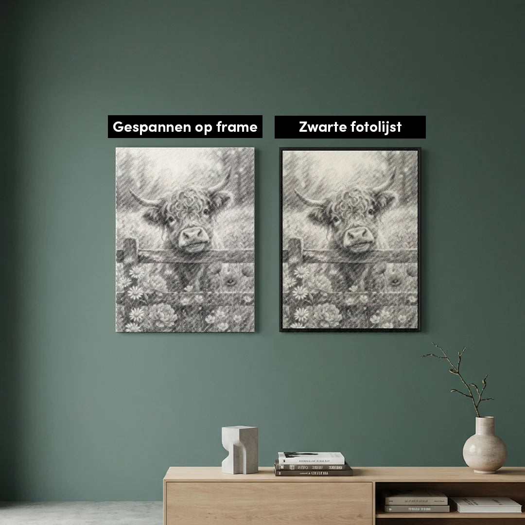 Calf in The Flower Field Dot Painting