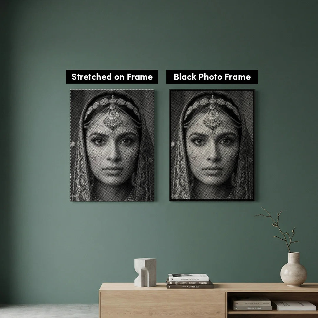 Indian Woman Dot Painting