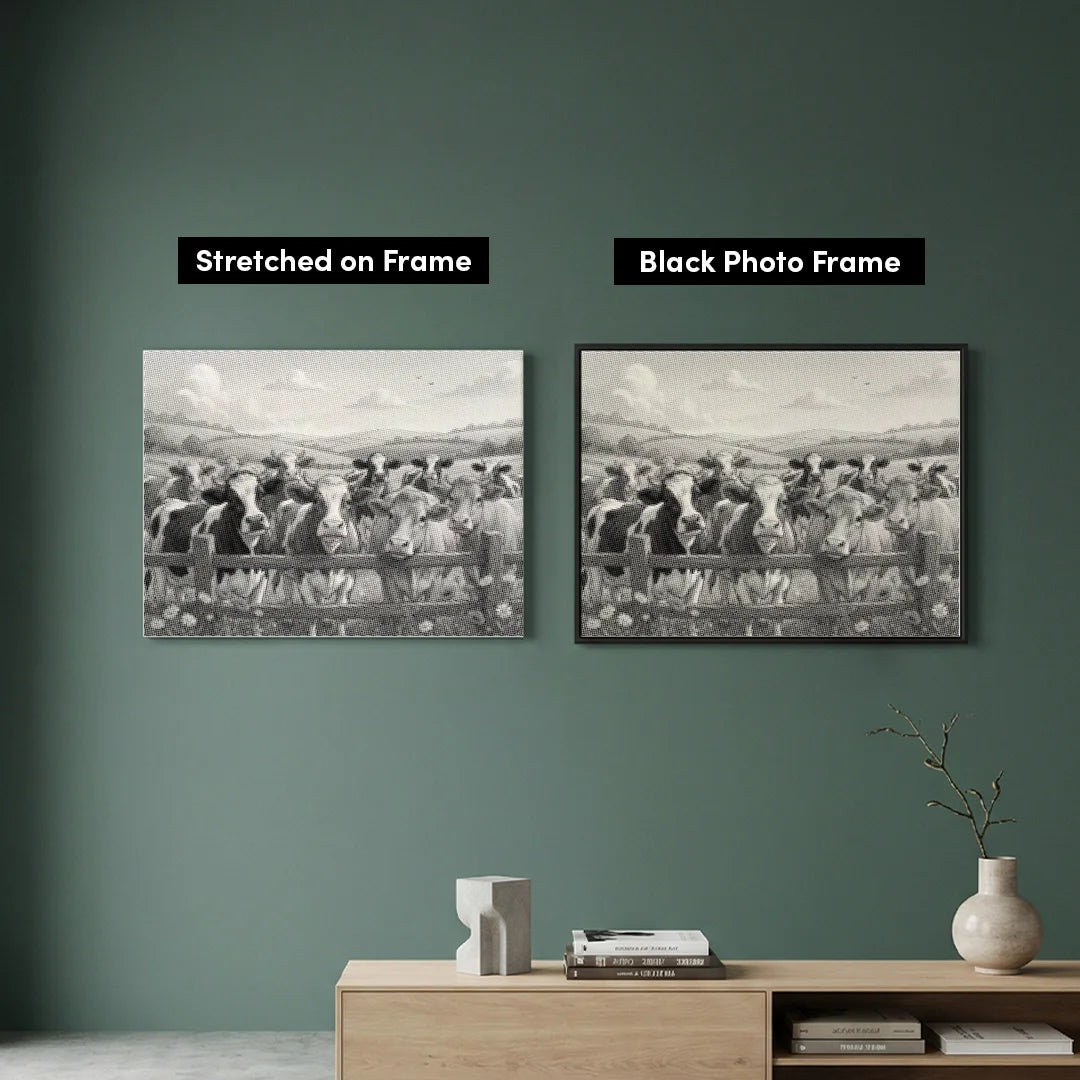 Happy Farm Cows Dot Painting